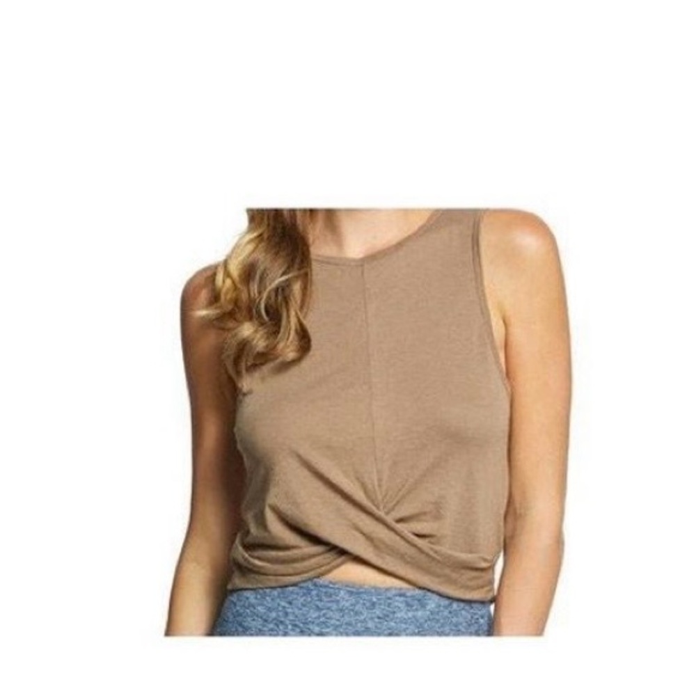 Beyond Yoga Twist Front Heather  Sleeveless Top